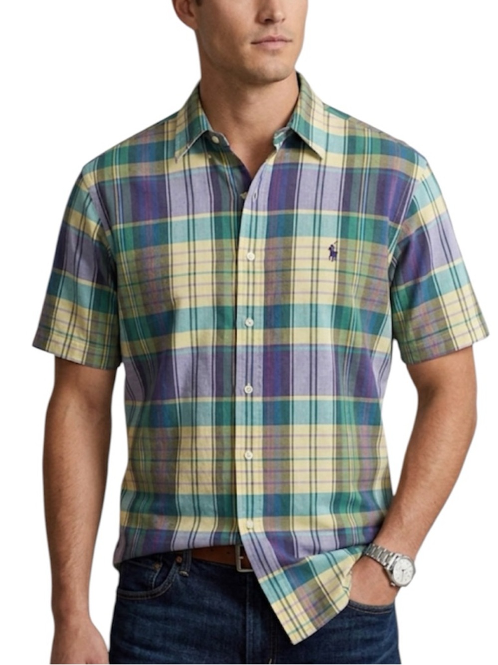 Ralph Lauren Golf Tilden Vintage 90’s Plaid Button Down Shirt